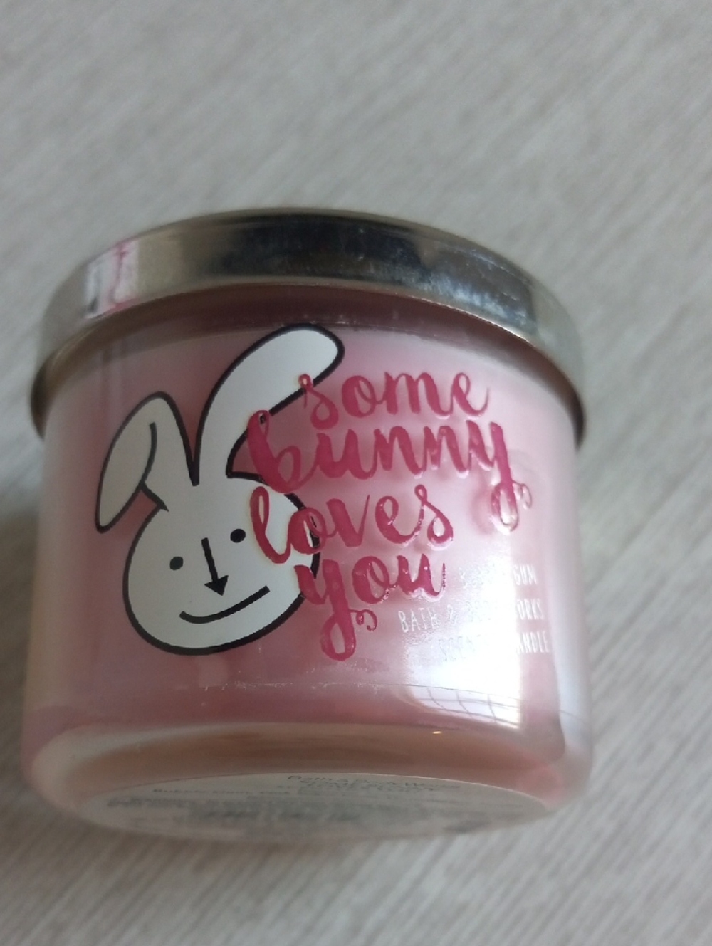 Bath & Body Works Some Bunny Loves You Mini Candle 1.3 Oz Bubble Gum Scent